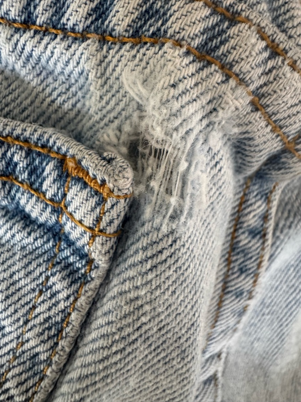 Levi’s 967 Relaxed Fit Shorts Y2K Orange Tab Light Wash Junior Size 9 - Picture 7 of 12